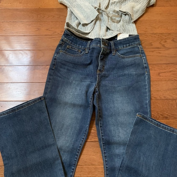 St. John's Bay Denim - St. John’s Bay boot  cut leg, medium tint blue jeans